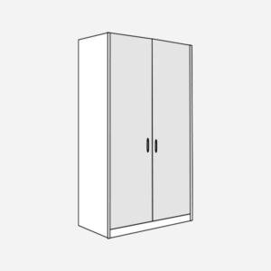 Omara z vrati in policami, globine 40cm.